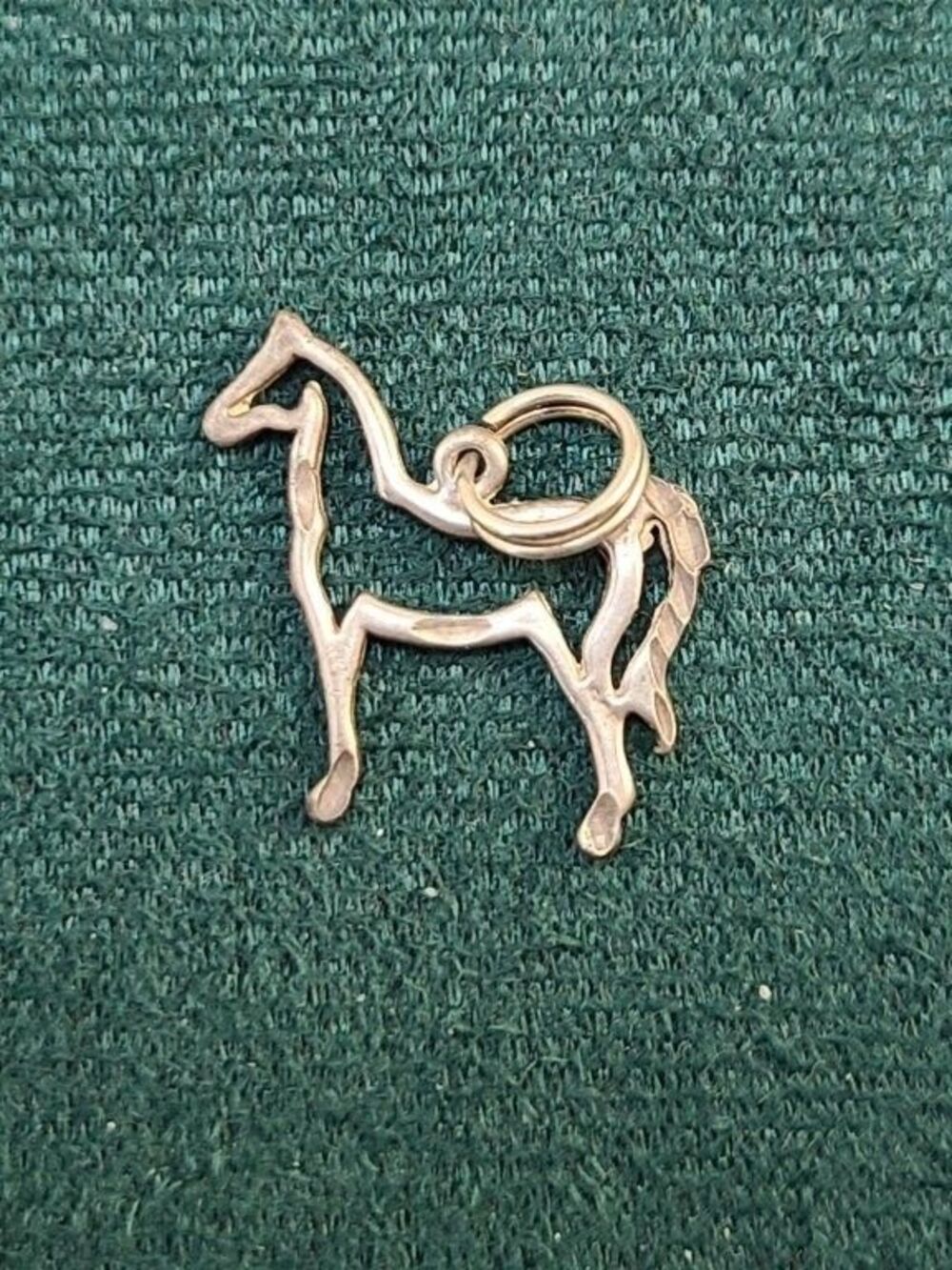 Horse Charm Pendant Silver Tone 1" Equestrian Animal Outline Jewelry DIY